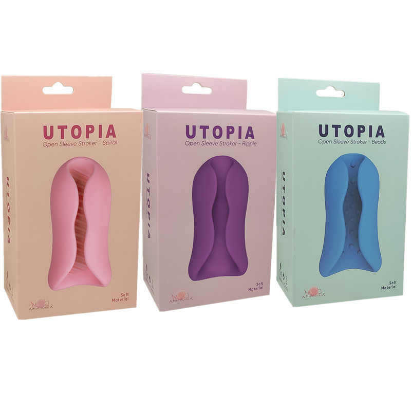 Abra abierto a través de taza de avión masculina masturbadora de interés manual de goma suave, productos para adultos molde invertido