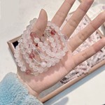 原创新中式天然粉晶草莓晶手串diy国风文玩手链女手工手饰批发