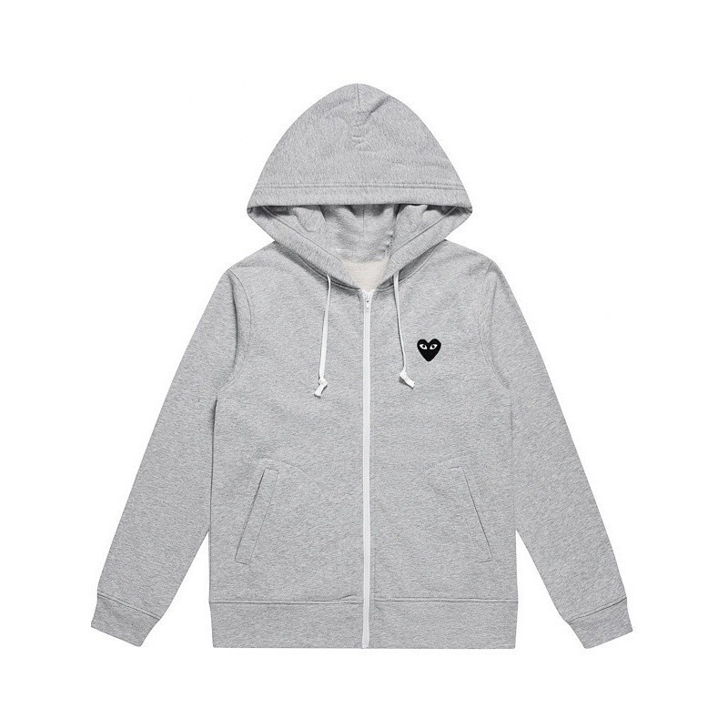 Japanese-Style Trendy Polyester Zip-Up Hoodie Heyplay Heart-Patterned Jacket Unisex Autumn and Winter Christmas Couple Style 1