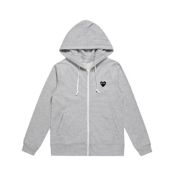 Japanese-Style Trendy Polyester Zip-Up Hoodie Heyplay Heart-Patterned Jacket Unisex Autumn and Winter Christmas Couple Style 1