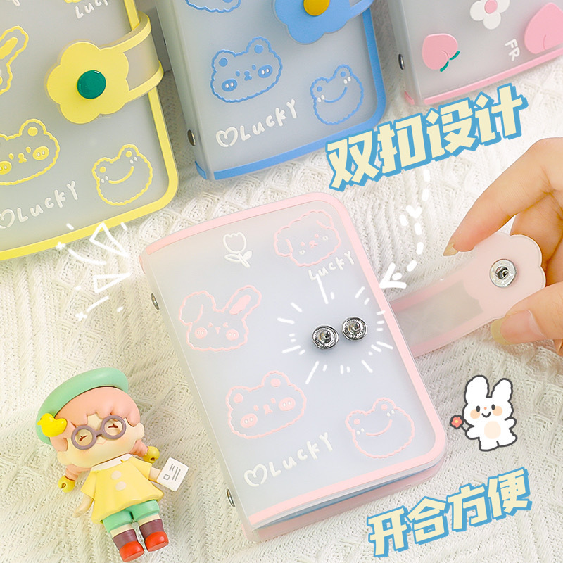 Titular de la tarjeta de hojas sueltas de silicona de dibujos animados para mujeres pequeño portátil ultrafino de gran capacidad Multi-Tarjeta Linda