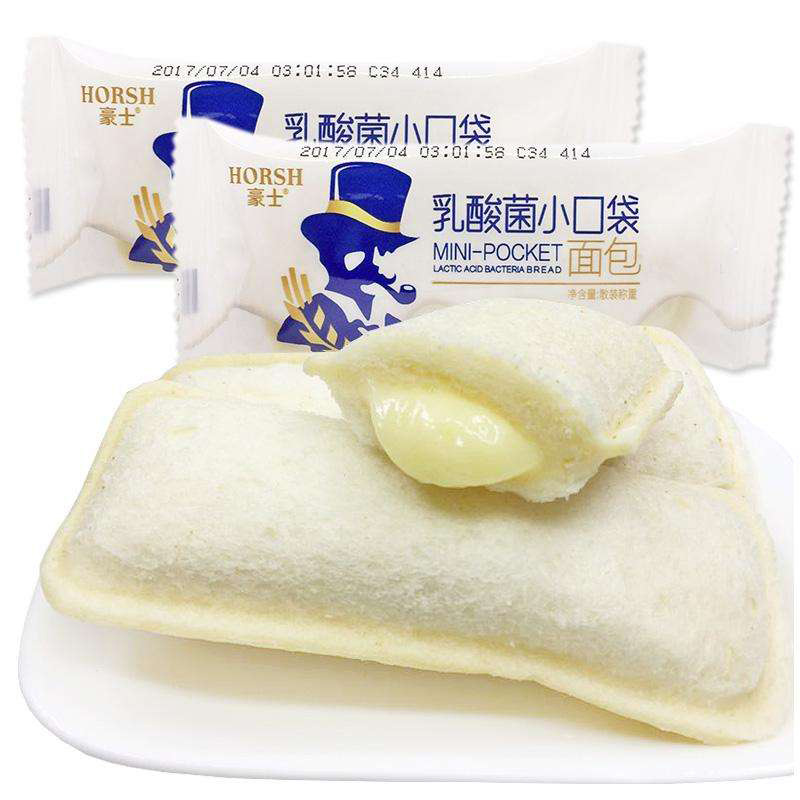 豪士乳酸菌小口袋面包手撕健康早餐蛋糕代餐零食休闲食品2kg整箱