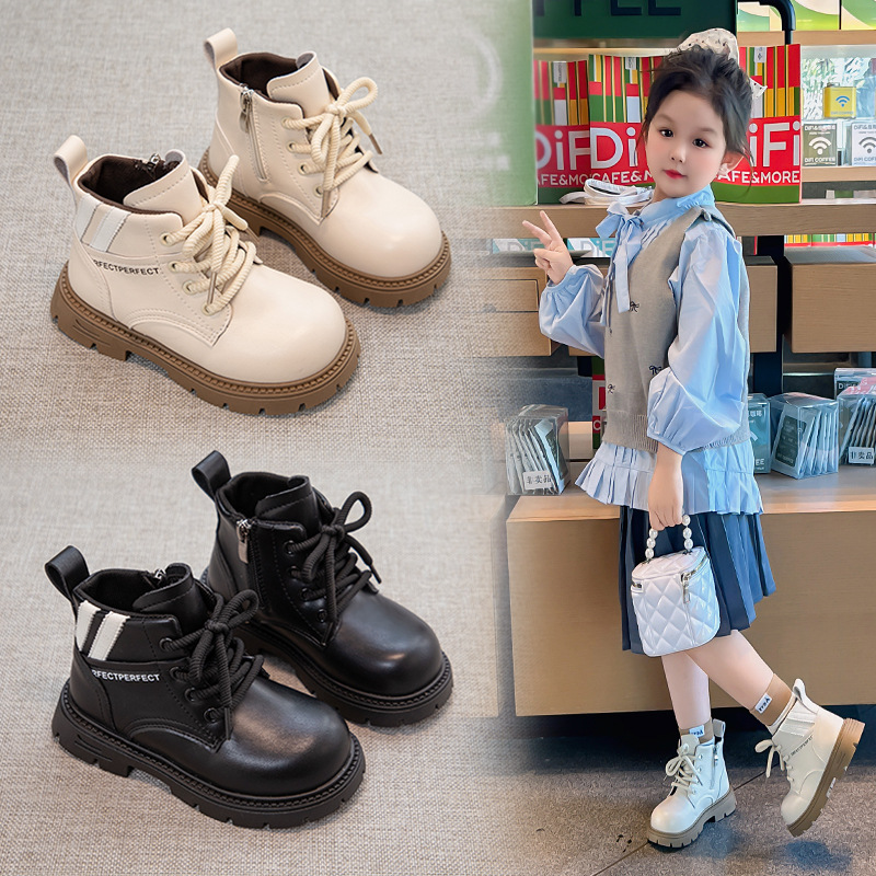 Boys and Girls Boots 2025 Autumn and Winter New Korean Style Soft Sole Anti-Slip Sports and Leisure Fashion Boots for Kidsren Aged 3-12 Years Old