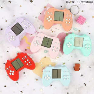 Wholesale Keychain Fun School Bag Creative Pendant Small Gift Tetris Psp Mini Handheld Game Console