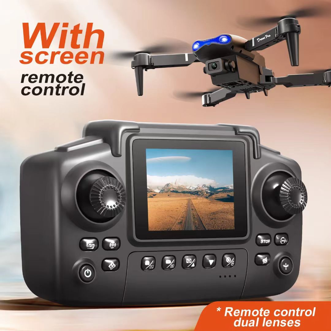 Dron Cuadricóptero con Doble Cámara E99D de Plástico Plegable con Control Remoto