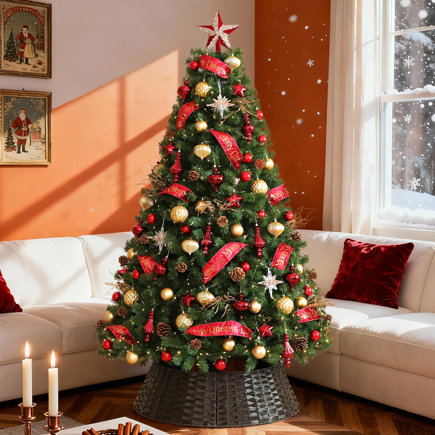 Shengyuan nuevo conjunto de árbol de Navidad de PVC hotel interior y exterior decoración de Navidad grande diseño de decoración