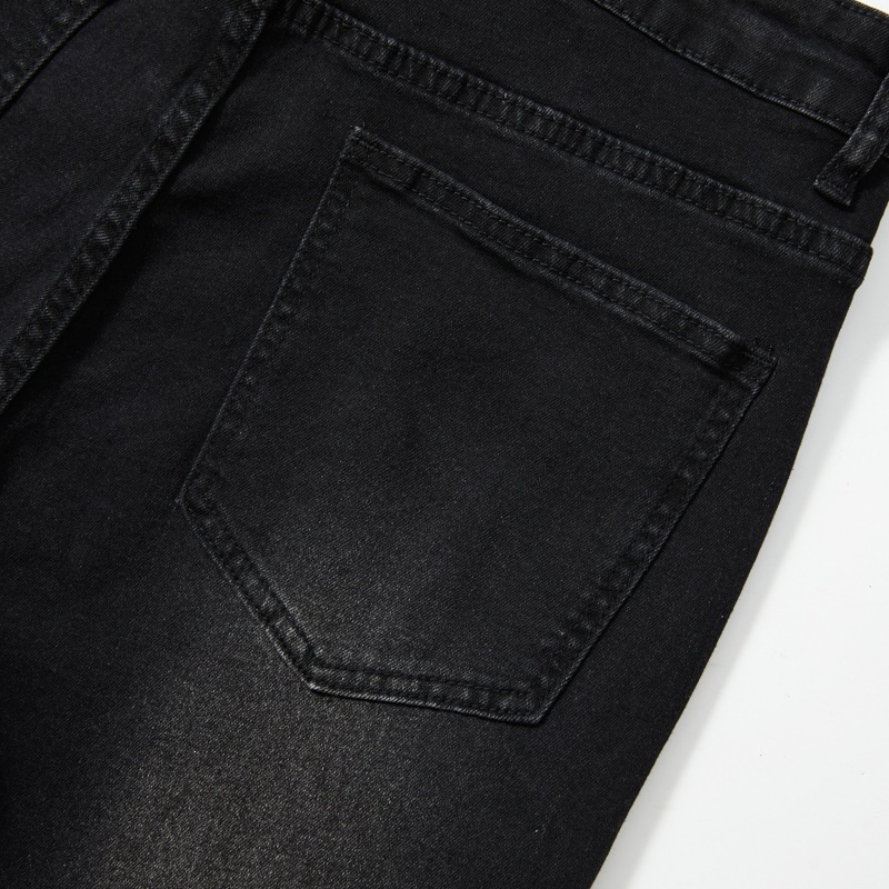 Men's Washed Patchwork Flared Jeans High Street Style New American Exclusive Vibe Denim_viptrois.com