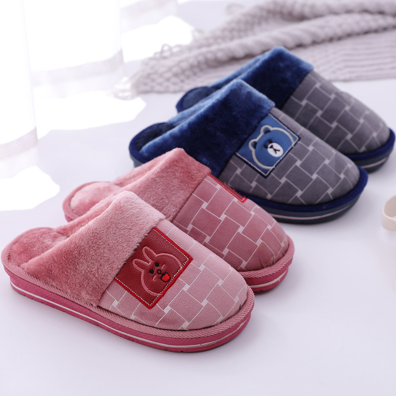 Hard bottom large size cotton slippers home wholesale home non-slip warm indoor men's and women's stall manufacturers a generation of hair