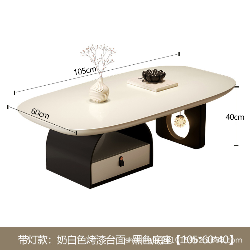 Italiano Medieval Silencioso Viento con lámpara mesa de té sala de estar minimalista pequeño tipo de lujo ligero de alto nivel de sensación de mesa de té creativa doméstica