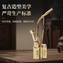 金属水烟壶两用水烟筒老式黄铜水烟壶水烟袋水过滤烟斗配件水烟壶