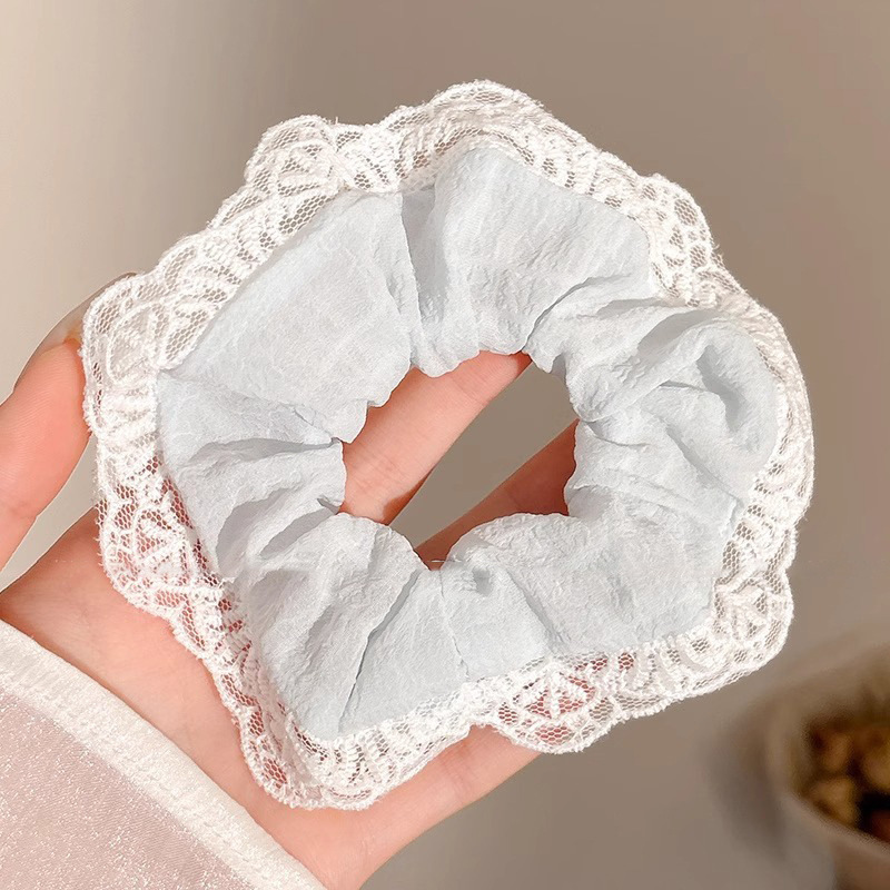 Dulce de alto nivel, anillo de cabello de intestino grueso, cordón de cabello de cola de caballo baja coreana, cordón de cabello grande, delicado, adornamiento de cabello de princesa de alto valor