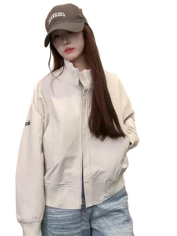 韩系时尚百搭棒球服外套女2025早秋新款洋气减龄显瘦百搭夹克上衣|undefined