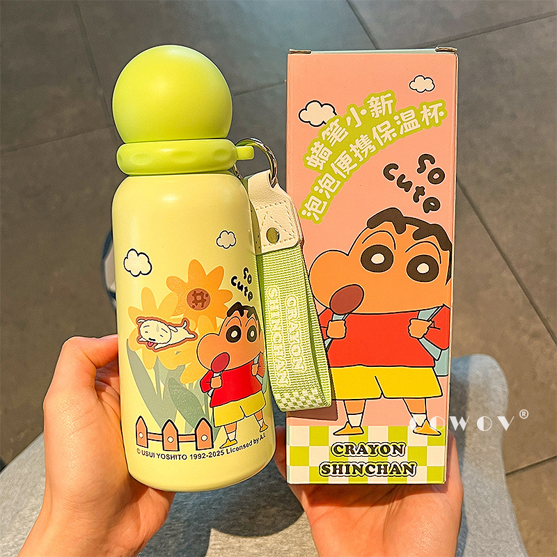 クレヨンしんちゃん共同ブランド魔法瓶カップ女性用新作2025高価値ウォーターカップホームコーヒーカップカップル誕生日プレゼント|undefined