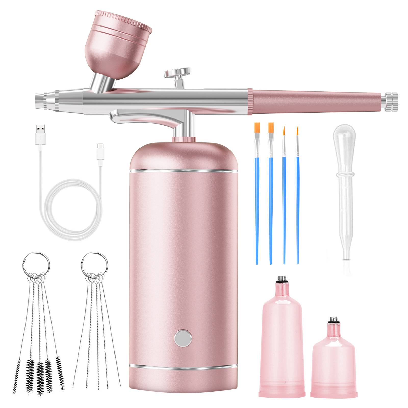 Pistola de pintura de pulverización de lápiz eléctrico Pistola de pintura de pulverización de acrílico pintado manicuras inalámbricas manuales modelo de lápiz de pulverización de color bomba de aire