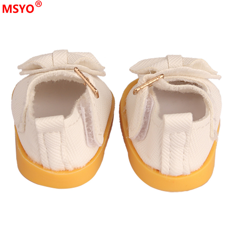 Zapatos de muñeca de 14 pulgadas Zapatos de 5cm Zapatos de arco de muñeca de algodón de 20cm Zapatos de muñeca de juguete