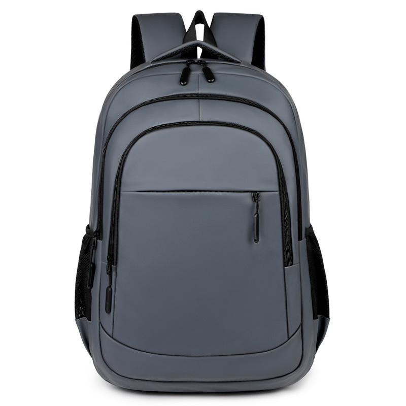 Mochila simple de alta calidad 2025 bolso de computadora de negocios de color sólido bolso de escuela de estudiante de gran capacidad bolso de viaje resistente a las salpicaduras
