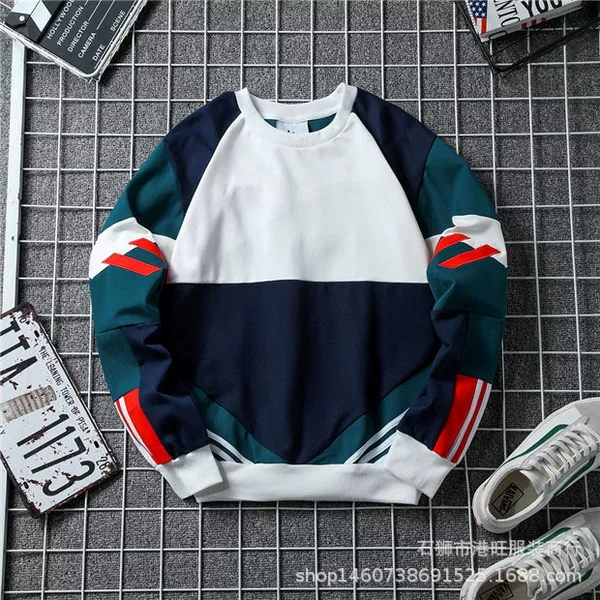 Spring and Autumn men's round neck sweater cotton knitted casual long-sleeved jacket men's running sportswear fashion wholesale 4851