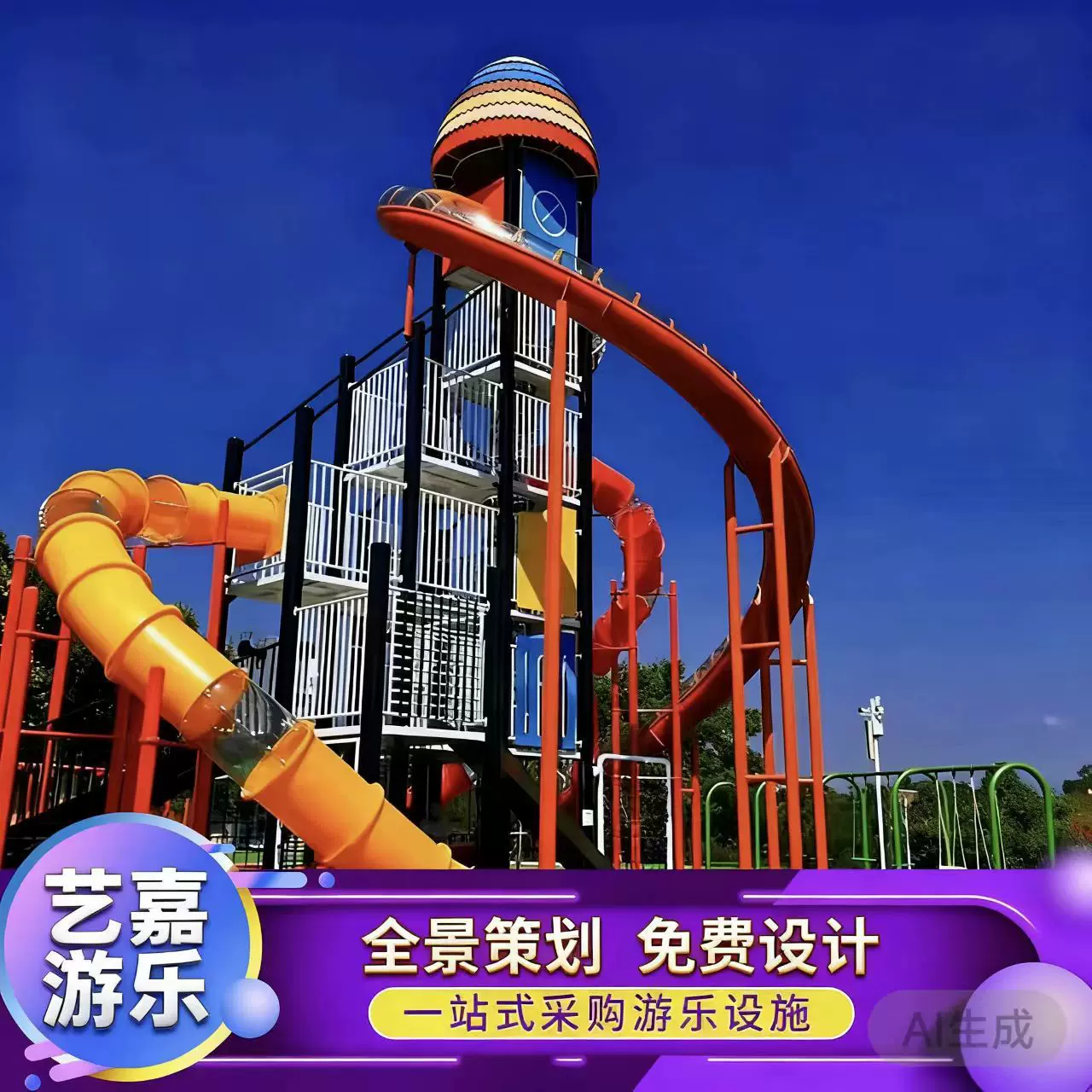 加厚不锈钢滑梯厂家游乐设施景区亲子乐园非标户外儿童组合滑梯