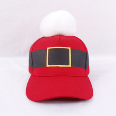 10CMの白い大きな毛玉付きクリスマスキャップ、女性用、売れ筋、冬用、多用途、防寒、お祭り用の赤い野球帽