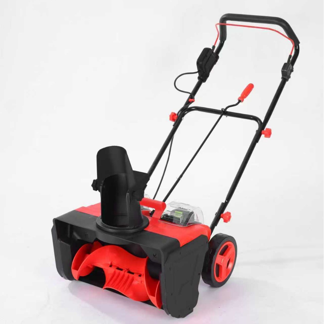 Batería de litio sin escobillas transfronteriza máquina de barrido de nieve plegable empujada mano máquina de remoción de nieve pequeña máquina de nieve doméstica