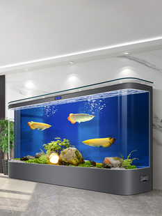 Extra Large Fish Tank Living Room 2025 New Floor-Standing Wall-Mounted Office Glass One-Piece Koi Aquarium