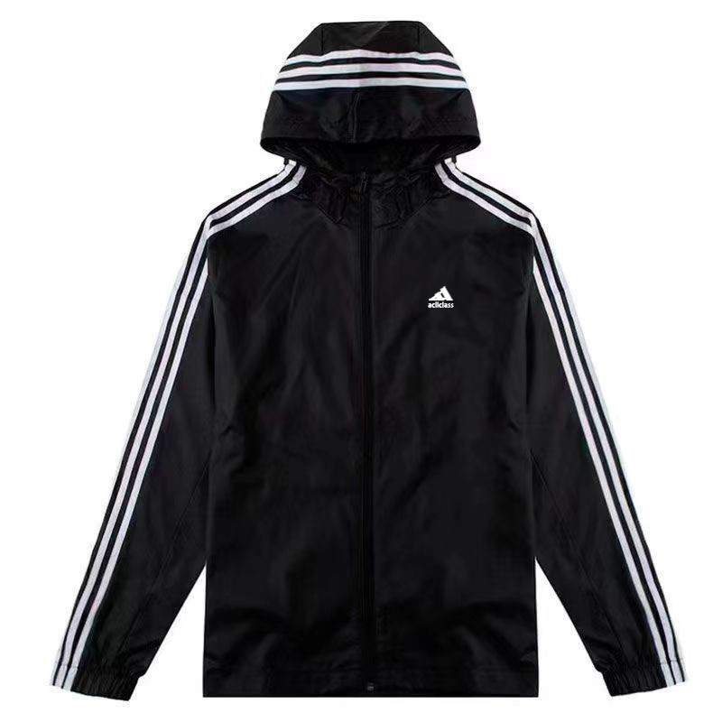 Cross-Border Three-Stripe Jacket for Men 2025 Autumn New Hooded Casual Loose Cardigan Adidas Sports Windbreaker Jacket