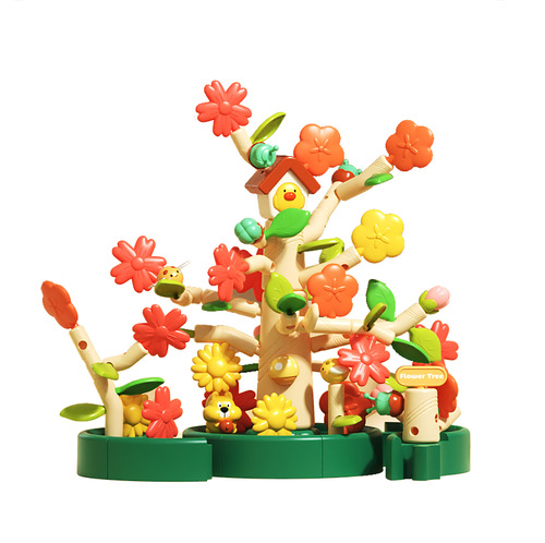 Creative Children's Puzzle Flower Tree DIY Assembly Garden Block Toy Parent-Child Interactive Educational Toy One Piece Dropshipping