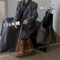 高级感复古慵懒风休闲托特包包女2025秋冬新款大容量单肩斜挎大包