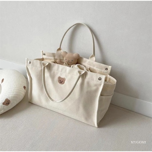 23 South Korean Instagram Mommy Bag Multifunctional Canvas Tote Handbag Outgoing Fashion Large Capacity Maternity Mother Bag