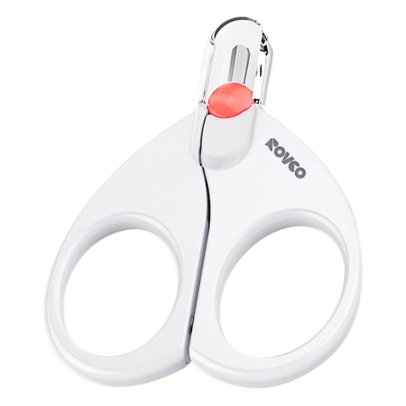 Rikang Baby Scissors Nail Clippers Newborn Infant Nail Scissors Baby Nail Clippers Round Head Anti-Pinch