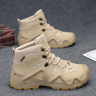 Outdoor Wear-resistant Men's Ultra-light Tactical Boots Mid-top Desert Boots Outdoor Shoes Non-slip Casual Professional Sports Hiking Men's Shoes