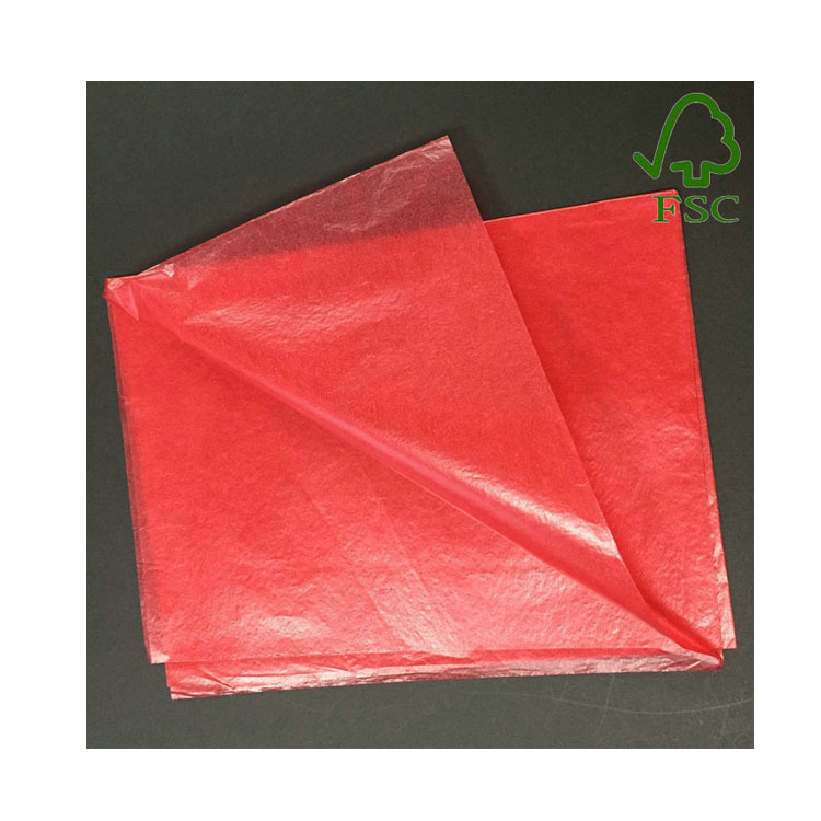 厂家大红彩色半透明蜡光纸24g 色泽鲜艳 颜色可定制
