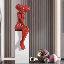 花季少女现代抽象人物雕塑落地摆件售楼处样板间酒店大堂软装饰品