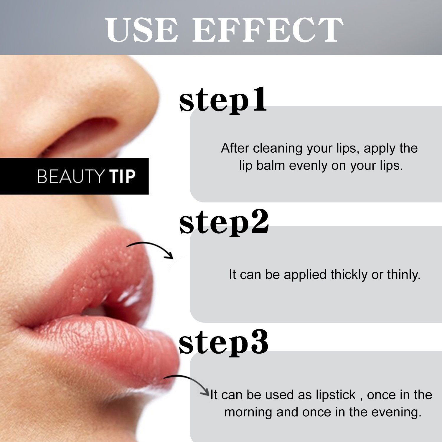 Lip balm to remove black lips to remove black lip lines, dry and cracked lip lines, melanin precipitation, rejuvenating lip care_voghion.com