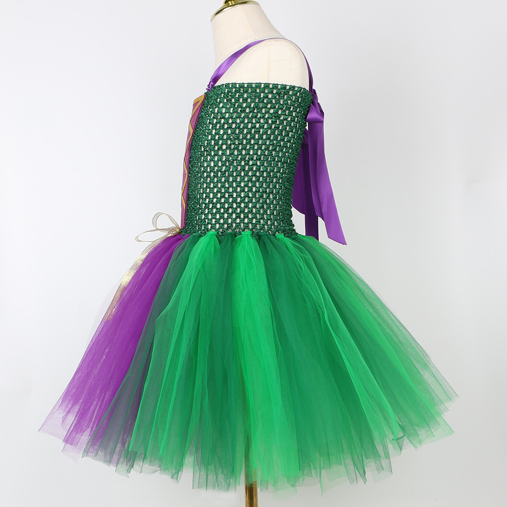 Kid's Clothing children's clothing children's Halloween witch costumes Witch is also crazy role playing mesh tulle skirt_voghion.com