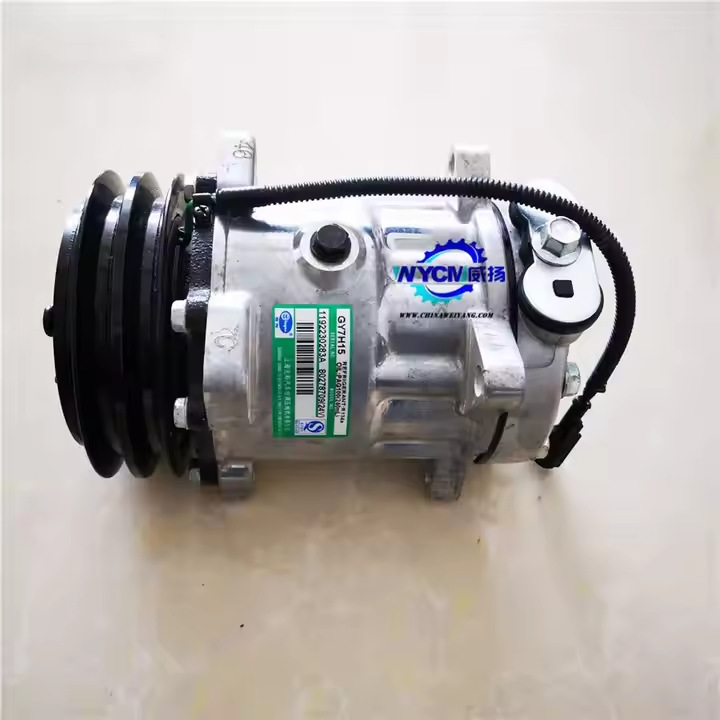 Original Lingong air conditioning compressor GY7H15 80278709 suitable for L956F wheel loader compressor