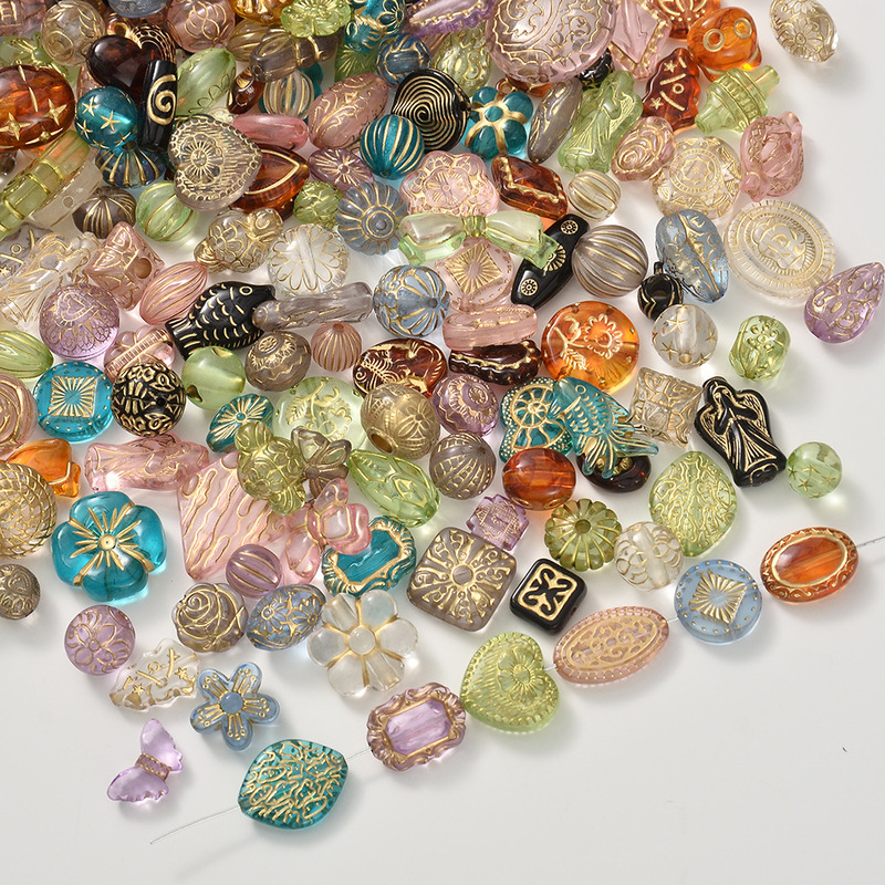 New vintage baroque acrylic loose beads diy handmade beaded material bracelet mobile phone chain jewelry accessories