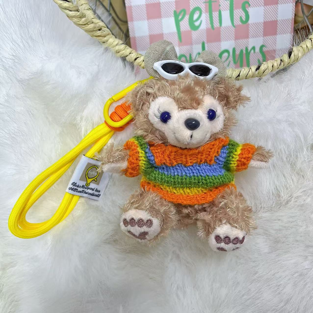 Shirley colgante felpa lindo Duffy oso llavero dibujos animados oso colgante bolso colgante Shirley muñeca