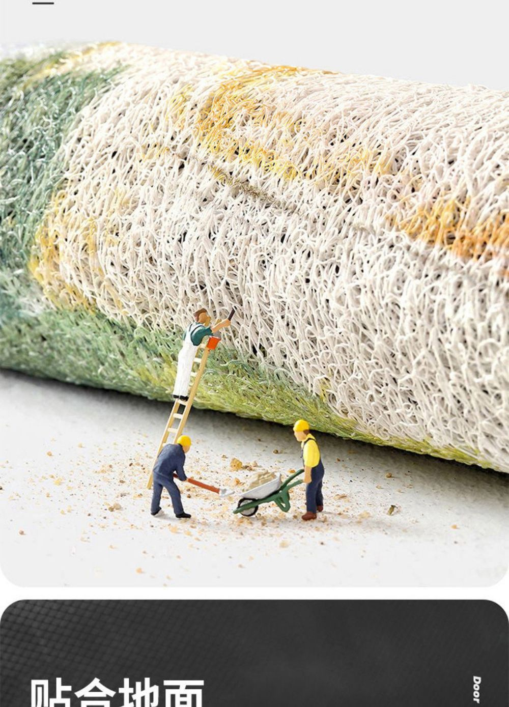 American-style Amazon foreign trade jungle RV dirt-resistant, wear-resistant, thickened, non-slip faux coconut palm entrance doormat