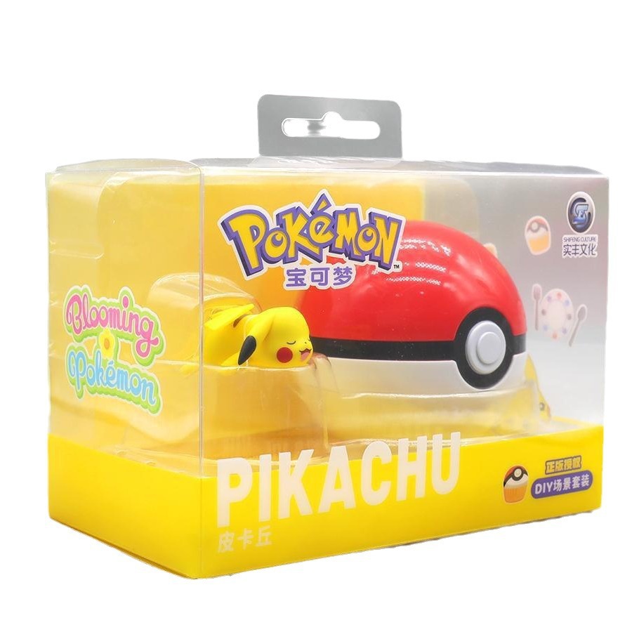 Pokémon auténtico mascota elfo bola escena decoración caja ciega modelo de muñeca Pikachu juguetes hechos a mano mayorista