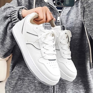 Spring Men's Shoes New Breathable White Shoes Men's Student Fashionable All-match Platform Sneakers Casual Board Shoes for Men