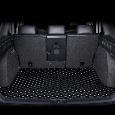 Hong Kong and Australian versions of the right-hand drive car-specific full-cover trunk mat (Trunk Mat) - trunk-flat-main-matblack-gold-recently-popular-no-installation-required