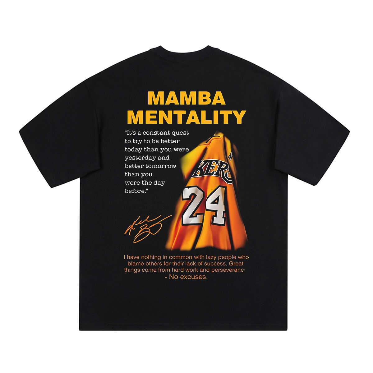 Kobe Bryant Digital Direct Jet American High Street Heavyweight Washing Made Old Vintage Tops