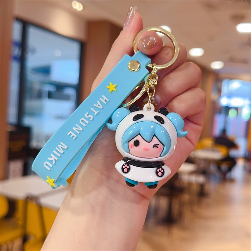 卡通灵动创想初音未来钥匙扣下雨天系列公仔挂件动漫周边礼品批发|undefined
