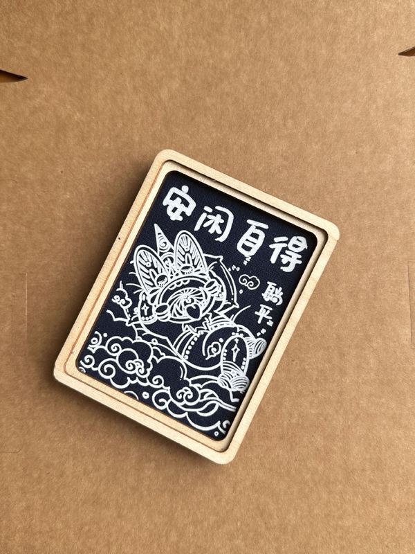 云南大理手工蓝染非遗瓦猫冰箱贴新款个性创意复古文创旅游纪念品|undefined