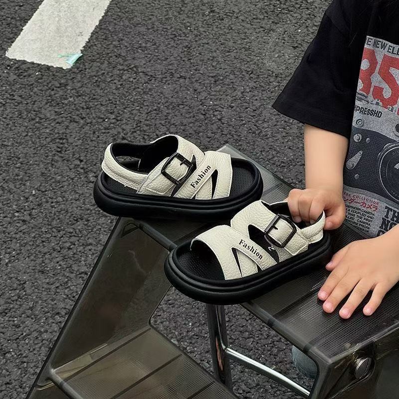 Zapatos de playa de moda infantil versátil 2026 verano nuevas sandalias deportivas para niñas, zapatos de retroceso de dedo suave para niños image 4