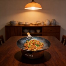 费大厨同款创意餐厨盛器 丑师傅手工锻打小炒锅煎铲手打锅