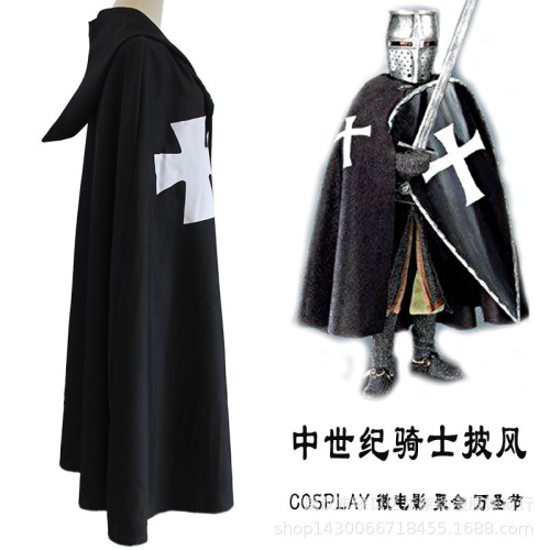 Medieval Warrior COS Character Costume Cloak Holy Knight Cape Robe Roman Empire Cosplay Costume