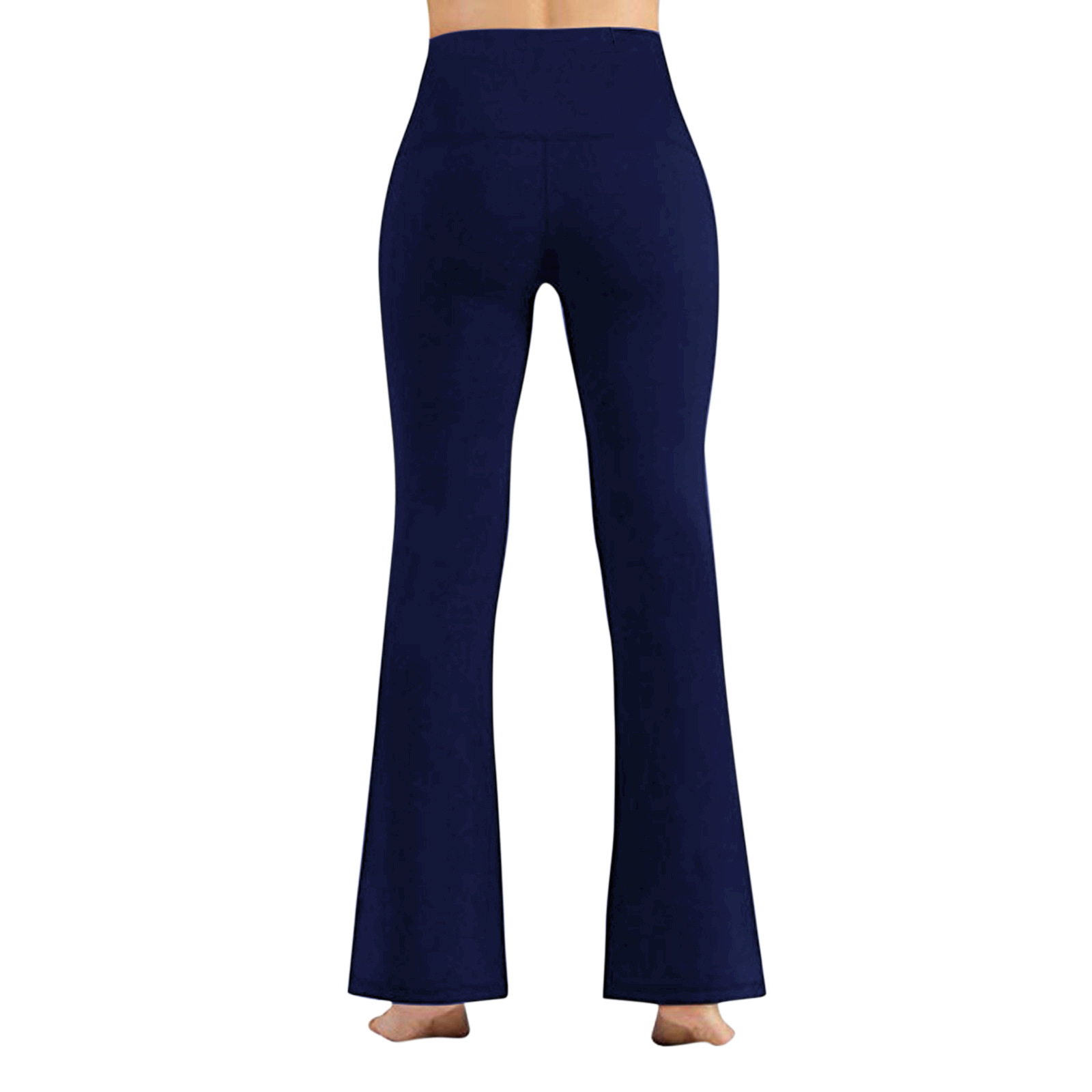 Women's Clothing fashionable slimming new high waisted high elastic solid color large leg pants casual yoga pants _voghion.com