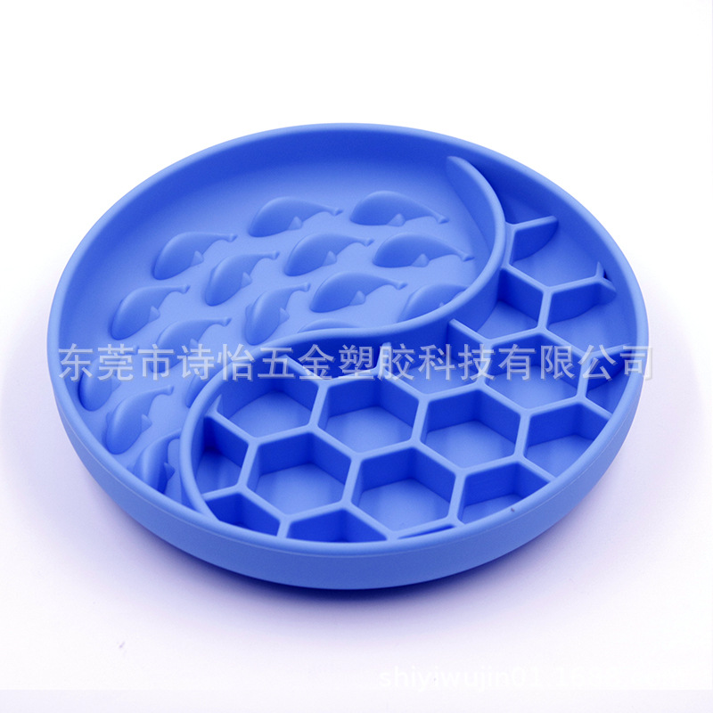 Plato de comida lenta de la categoría alimenticia de la nueva llegada con la taza de la succión cuenco del perro del anti-estrangulamiento